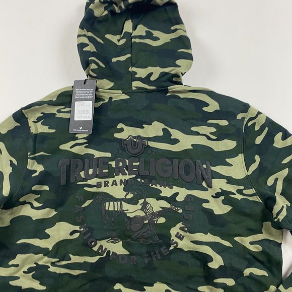 SOLD-True Religion Core Zip Up Camo Hoodie Men's Large - Picture 3 of 13